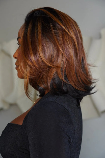 Lace Front Aurora cor Amber Rush