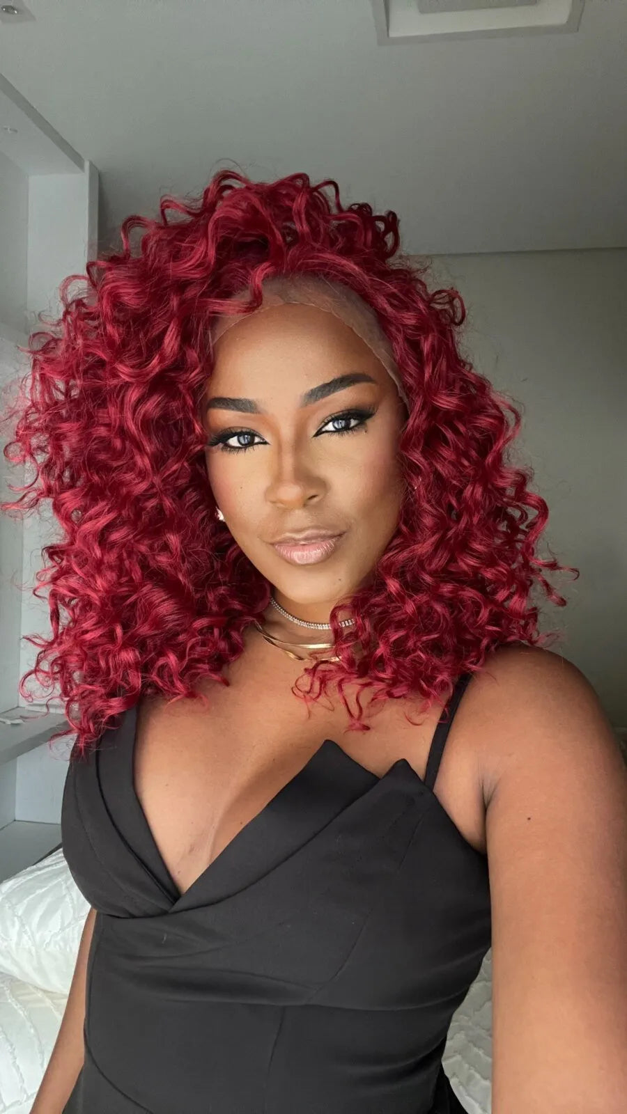 Lace Front Sella cor Dark Red