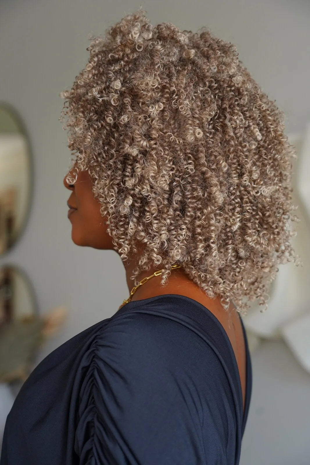 Wig Afro Reta cor Tiramisu - JANET COLLECTION