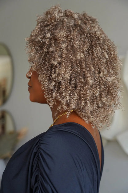 Wig Afro Reta cor Tiramisu - JANET COLLECTION