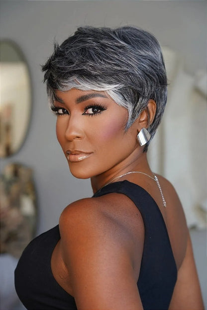 Wig Orgânica Daniela 60A - Grisalha