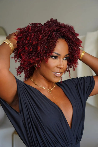 Wig Afro Reta cor Cardinal - JANET COLLECTION