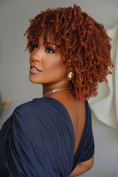 Wig Afro Reta cor Orangeade - JANET COLLECTION