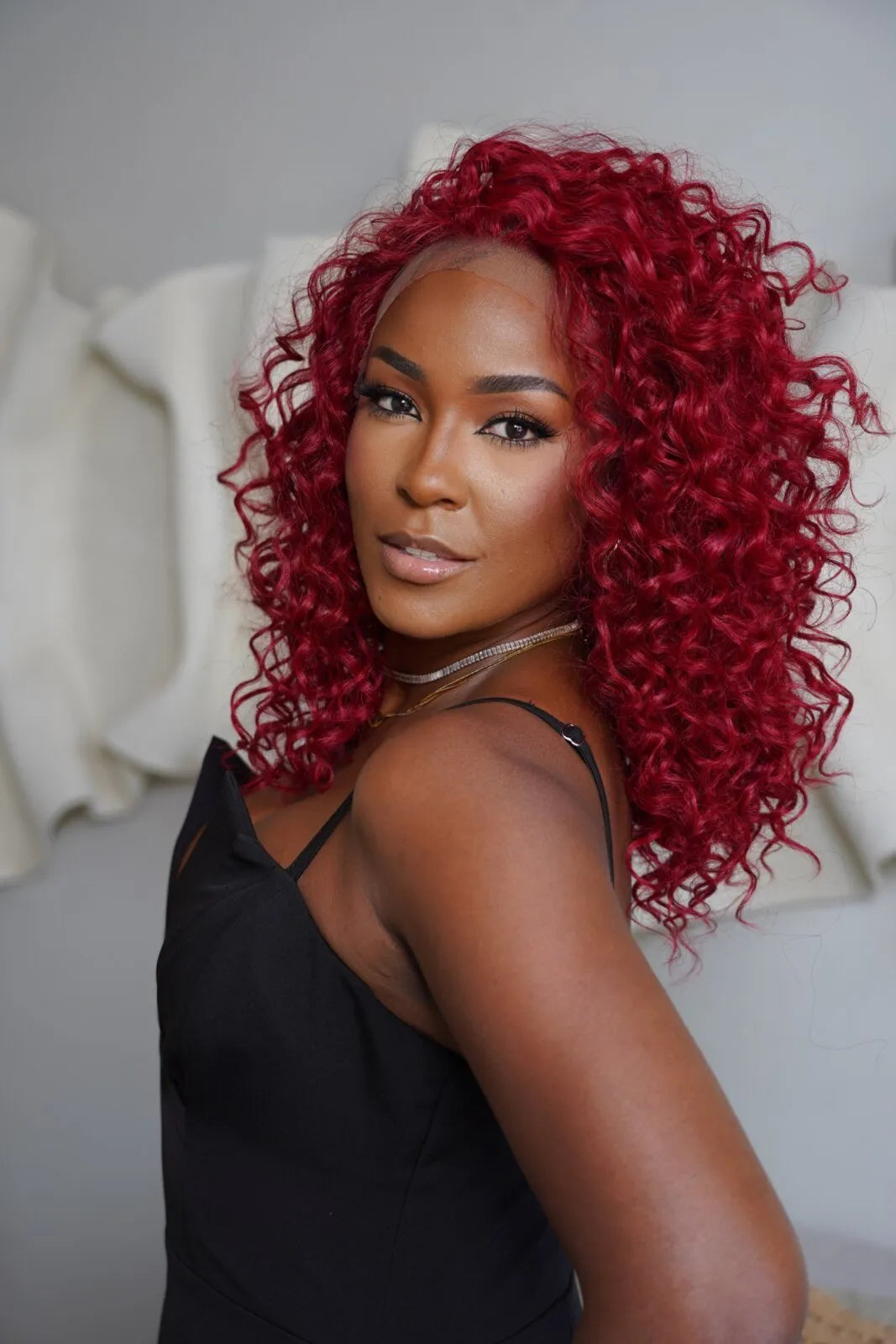 Lace Front Sella cor Dark Red