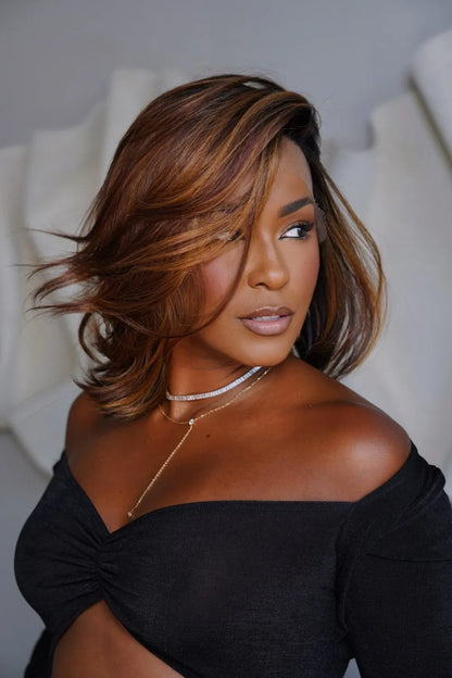 Lace Front Aurora cor Amber Rush