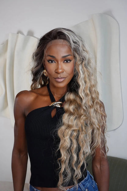 Lace front com Repartição Fixa Gianna cor Apric
