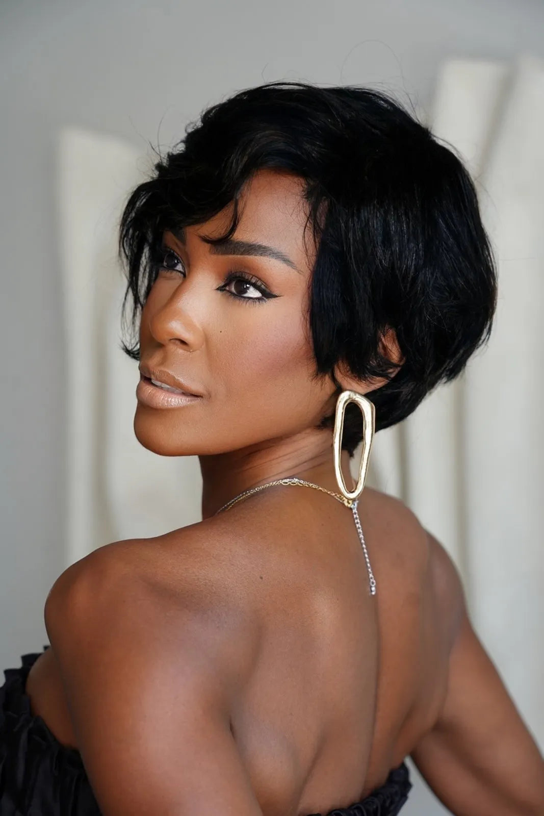 Clara Human Hair Wig, Color 1B