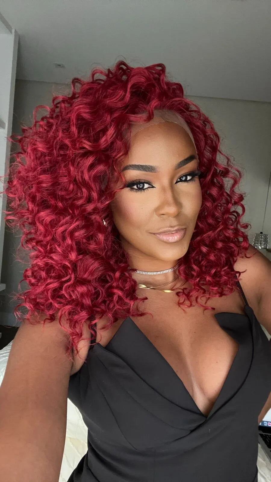 Lace Front Sella cor Dark Red