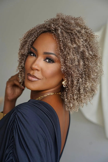 Wig Afro Reta cor Tiramisu - JANET COLLECTION