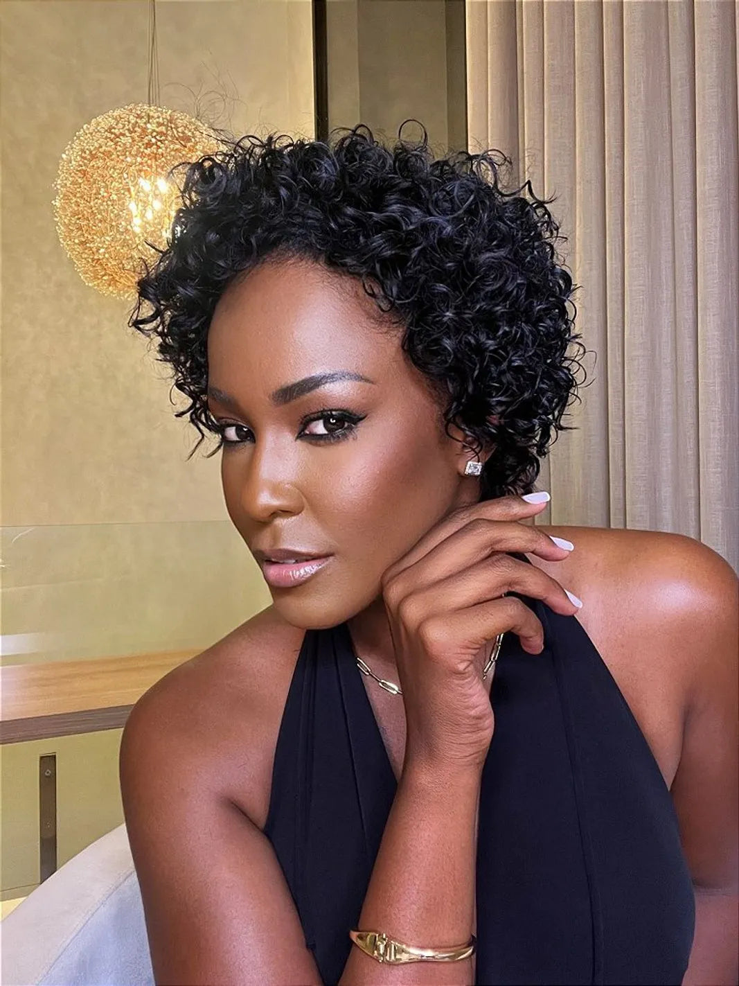 Wig Humana Viola Davis cor 1b (Violeta)
