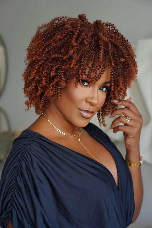Wig Afro Reta cor Orangeade - JANET COLLECTION